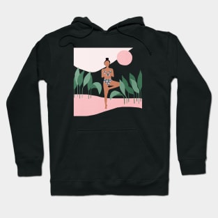 Yoga girl in the morning Hoodie